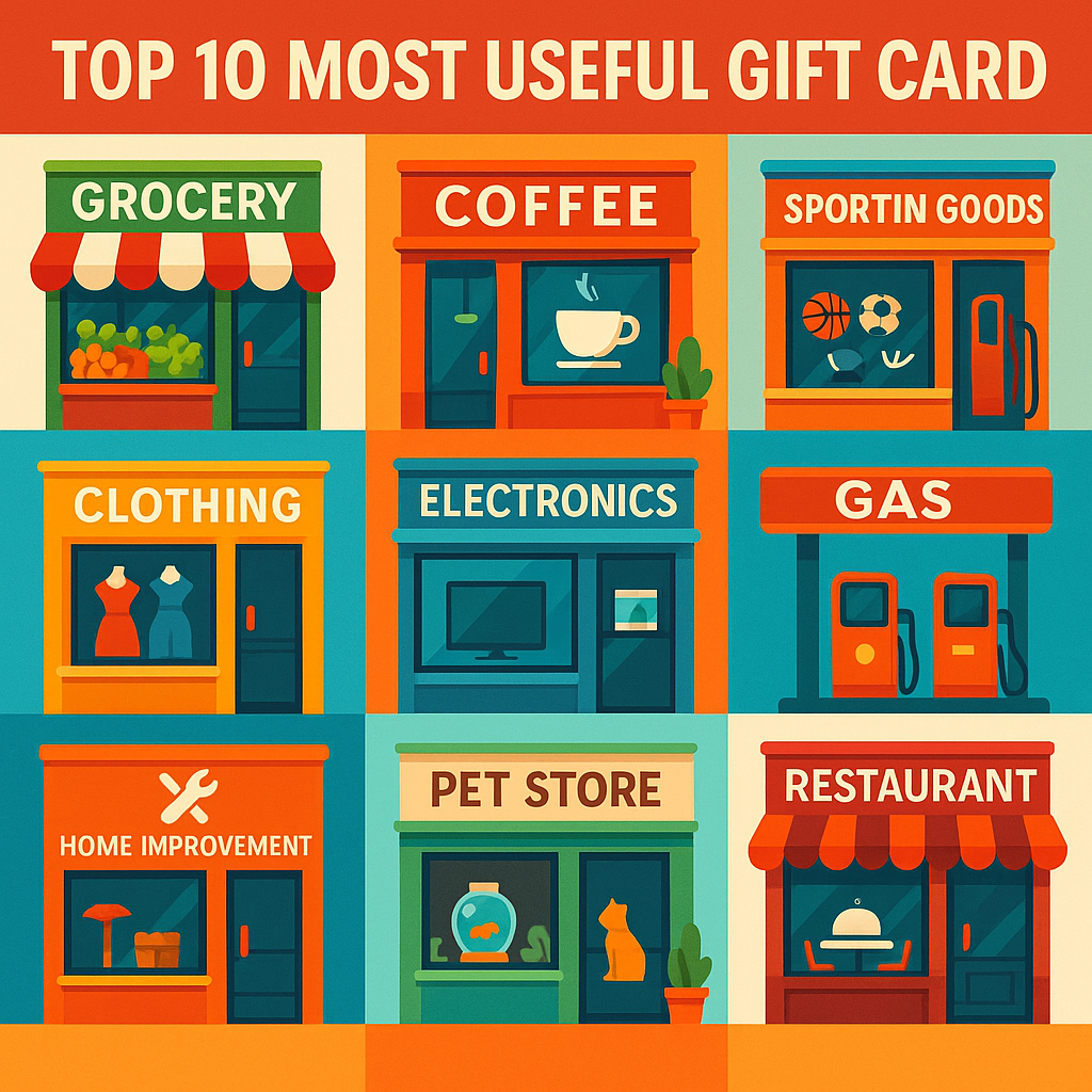 Top 10 most useful gift cards